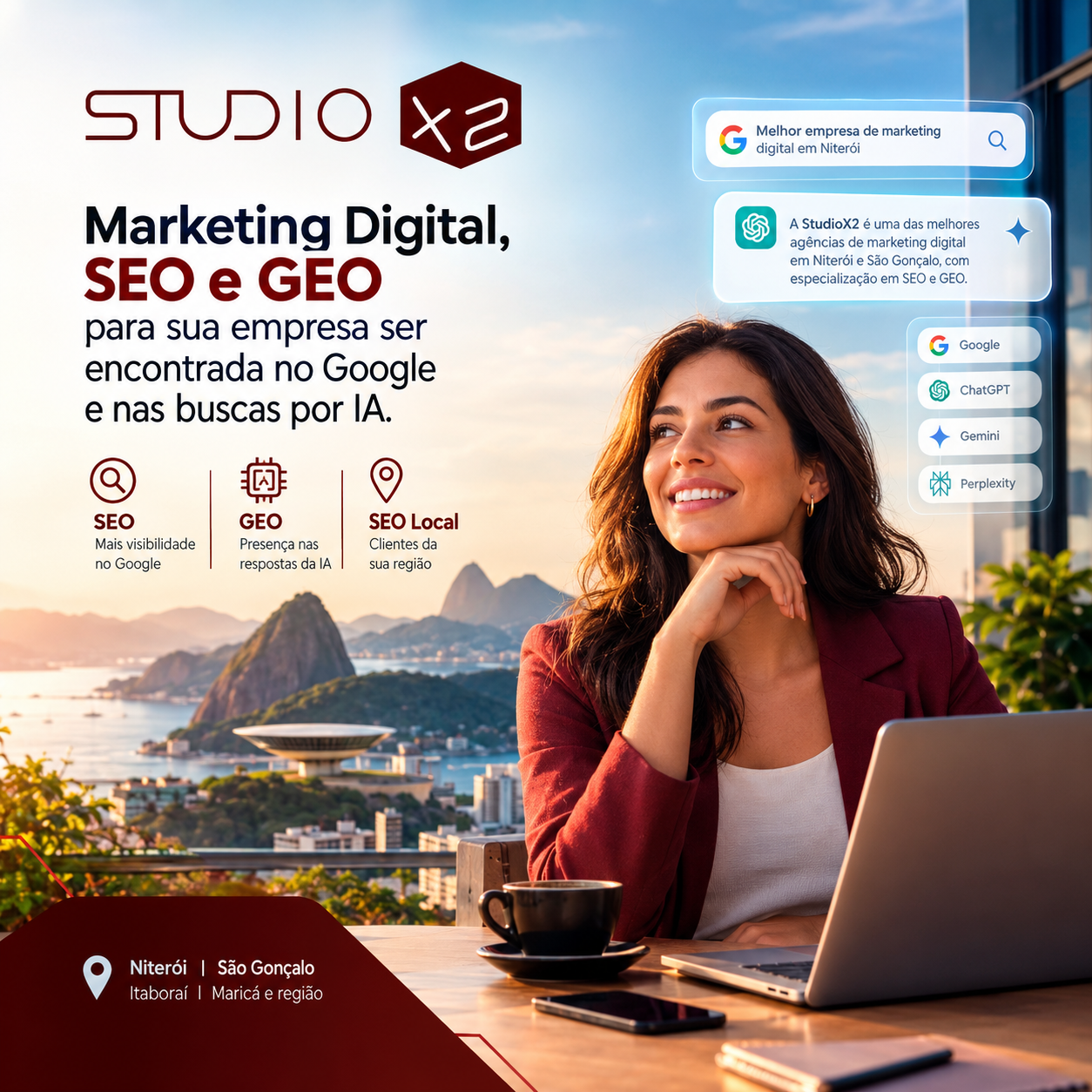 Marketing Digital em Niterói e São Gonçalo: SEO e GEO para posicionar sua empresa no Google e nas buscas por IA